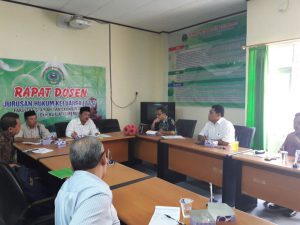 Jurusan Akhwal Syakhshiyyah Mengadakan Rapat Dosen