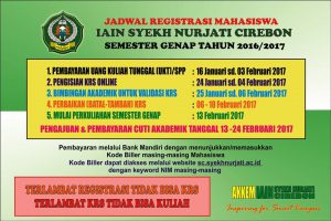 Jadwal Registrasi Mahasiswa